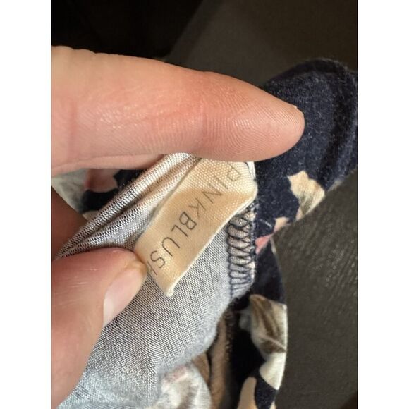 Pink Blush Open XL Dark Floral Oversized Kimono Lace Trim Spring Fairy Cottage - Picture 6 of 8